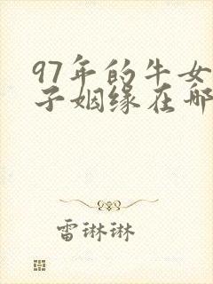 97年的牛女孩子姻缘在哪一年