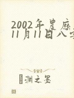 2002年农历11月11日八字算命