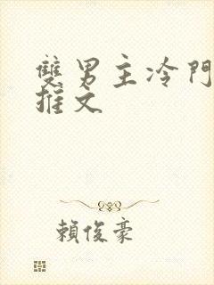 双男主冷门小说推文