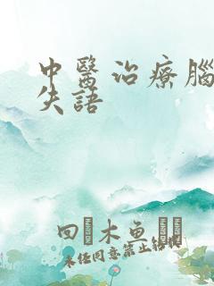 中医治疗脑埂塞失语