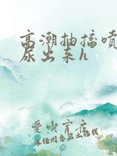 高潮抽搐喷潮时尿出来h