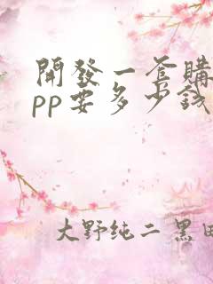 开发一套购物app要多少钱