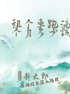 租个车跑滴滴一个月多少钱