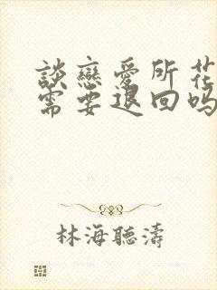 谈恋爱所花的钱需要退回吗