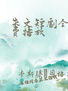 朱文短剧全集免费播放