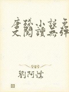 唐残小说免费全文阅读无弹窗