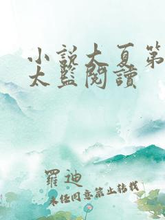 小说大夏第一假太监阅读