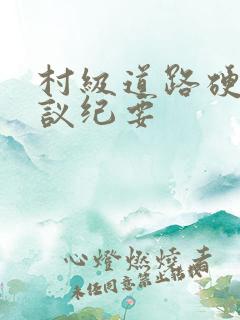 村级道路硬化会议纪要