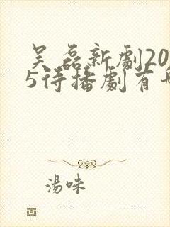 吴磊新剧2025待播剧有哪些
