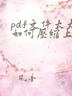 pdf文件太大如何压缩上传