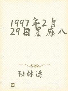 1997年2月29日农历八字