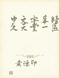 中文字幕精品久久天堂一区