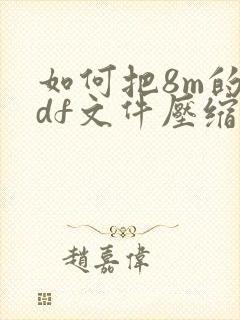 如何把8m的pdf文件压缩到2m以内
