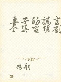 妻子的谎言在线全集电视剧