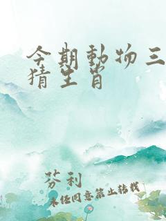 今期动物三八开猜生肖