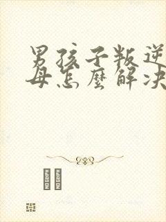 男孩子叛逆期父母怎么解决