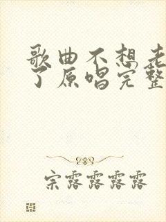 歌曲不想老也老了原唱完整版