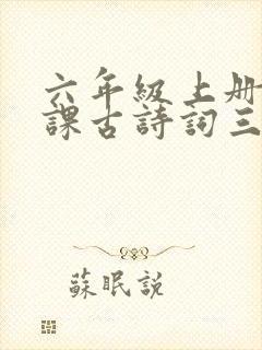 六年级上册第3课古诗词三首课堂笔记