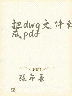 把dwg文件转成pdf