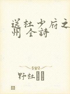 送杜少府之任蜀州 全诗