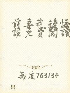 前妻我后悔了小说免费阅读全本