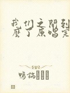 我们之间到底怎么了原唱完整版
