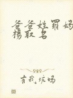 爸爸姓罗妈妈姓杨取名
