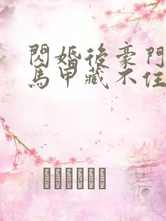 闪婚后豪门老公马甲藏不住txt