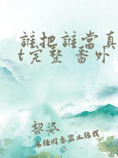谁把谁当真txt完整 番外