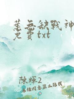 叶无缺战神狂飙免费txt