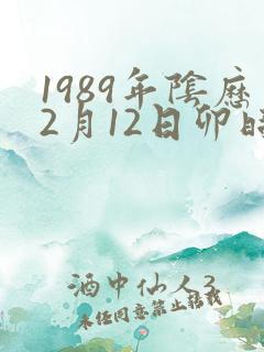 1989年阴历2月12日卯时出生的五行八字
