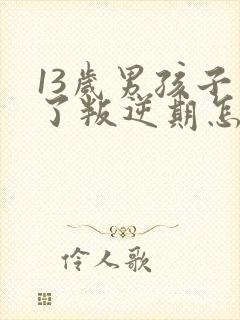 13岁男孩子到了叛逆期怎么教