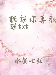 听说你喜欢我小说txt