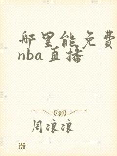 哪里能免费观看nba直播