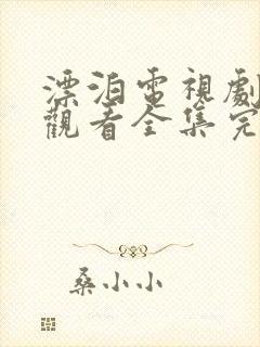 漂泊电视剧免费观看全集完整版高清
