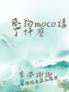 飞狗moco讲了什么