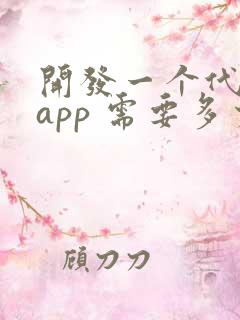 开发一个代驾 app 需要多少钱