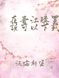 在晋江购买的小说可以下载到本地吗