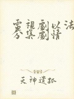 电视剧以法之名分集剧情