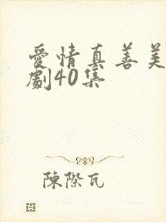 爱情真善美电视剧40集