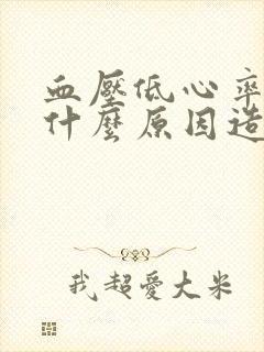 血压低心率快是什么原因造成的