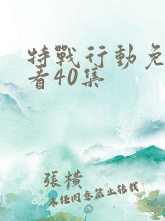 特战行动免费观看40集