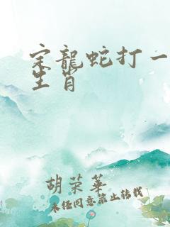 定龙蛇打一准确生肖