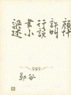梁聿行许颜周嘉述小说叫什么名字