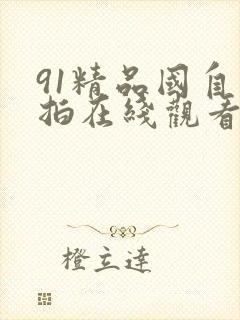 91精品国自产拍在线观看