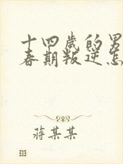 十四岁的男孩青春期叛逆怎么办