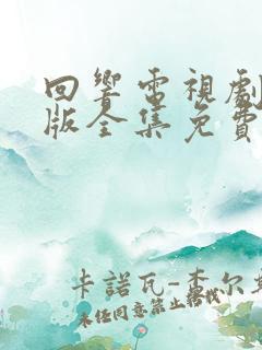 回响电视剧完整版全集免费观看
