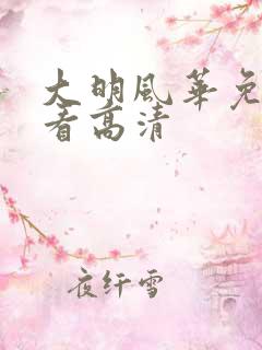 大明风华免费观看高清
