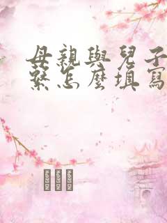 母亲与儿子的关系怎么填写