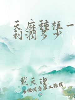 天麻种植一亩地利润多少
